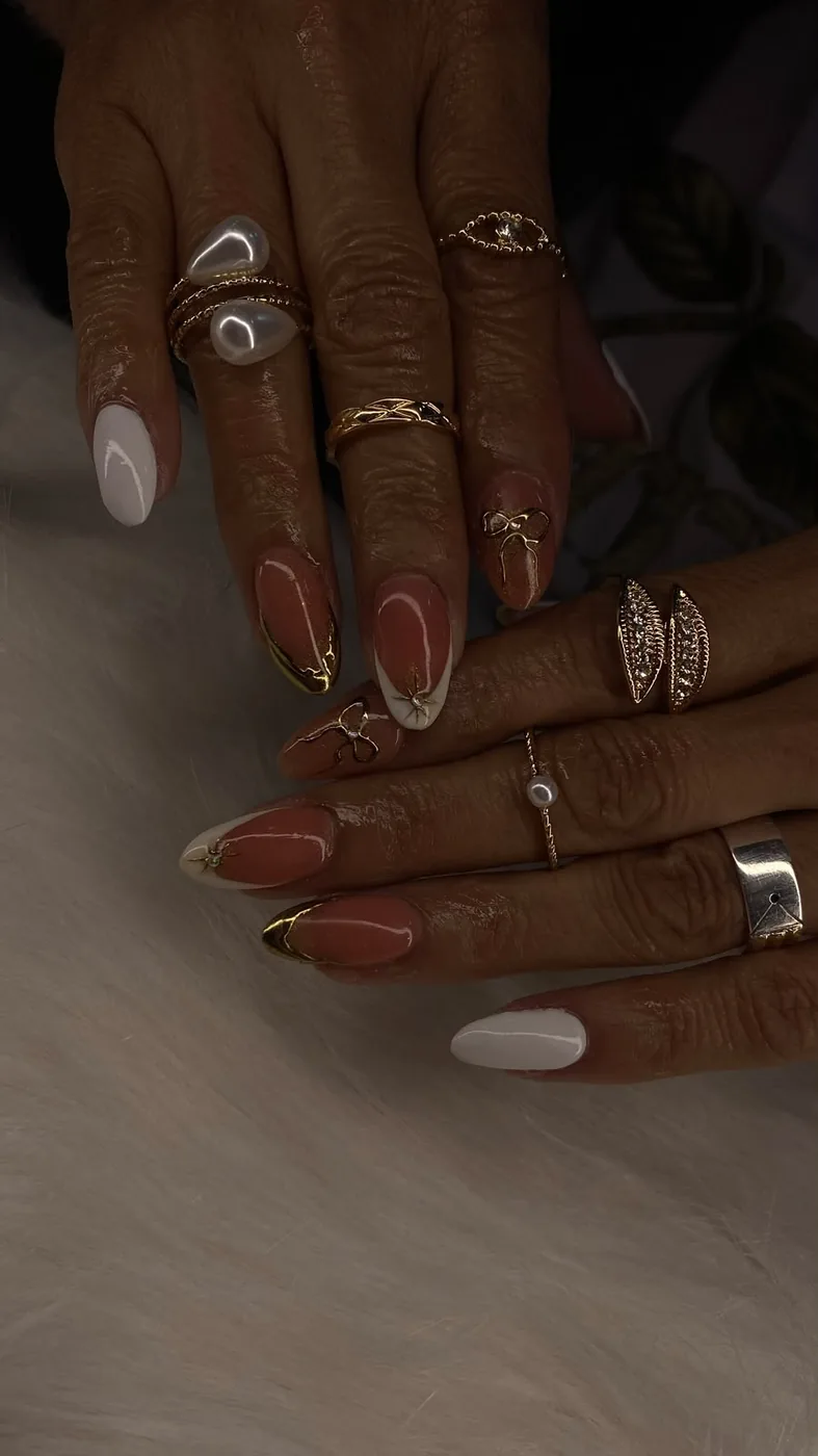 Poligel: Tonos nude con anillos