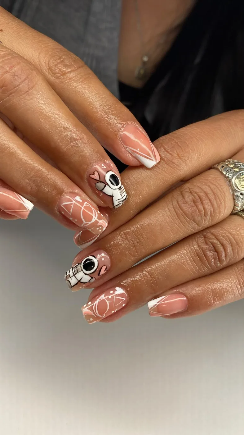 Mano alzada: Calaveras sobre nude